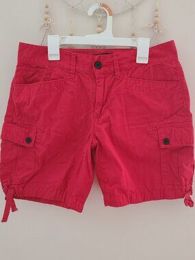 LRL Lauren Jeans Co. Cargo Cotton Shorts Women’s Size 4 | Red | 7” Inseam